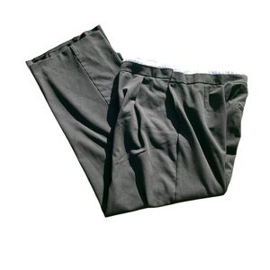 Women’s black  pants w white satin waistband by Zara size large